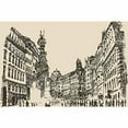 thumbnail image 4 of IDEA4WALL 6pcs Pencil Drawing Peel and Stick Wallpaper Removable Wall Murals Large Wall Stickers for Home Decoration, 100"x24", 4 of 5