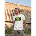 thumbnail image 2 of Jamaica Flag Paintbrush T-Shirt Men -Image by Shutterstock, Male 3X-Large, 2 of 4