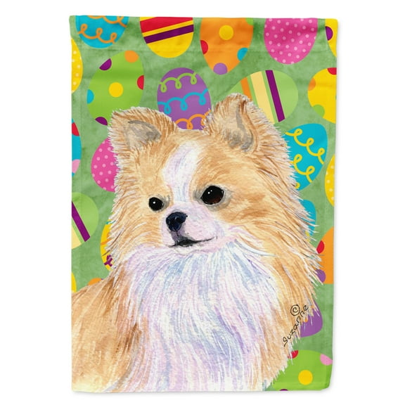 Carolines Treasures SS4818-FLAG-PARENT Chihuahua Easter Eggtravaganza Flag  multicolor