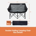 thumbnail image 6 of LAUSAINT HOME Double Camping Chair, Oversized Camping Loveseat with Cup Holder, Black, 6 of 8