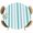 White Teal, variant on Elastic Fitted Round Tablecloth, Yellow Stripe Waterproof Stretch Table Cover for 55"-60" Tables, Geometric Grey White Vertical Striped Washable Outdoor Tablecloths for Patio, Picnic, Camping