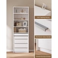 thumbnail image 6 of Mabor Modular Closet Organizer System with 4 Shelves,Freestanding 2ft Closet System with 5 Drawers,Walk-in Wardrobe Standing Closet System,White, 6 of 9