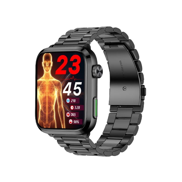 Reloj inteligente no invasivo Glucosa en sangre Llamada Bluetooth Lípidos en sangre Ácido úrico Frecuencia cardíaca Presión arterial Oxígeno en sangre