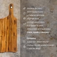 thumbnail image 4 of tabla para picar HAPPY LIFE madera pino, tabla de decorativa, tabla de quesos y corte carne, hecha 100% a mano I LIVE III: Chica 24 x 28 x 28 x 2.5, 4 of 5
