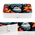 thumbnail image 4 of Monkey Elegant PU Leather Jewelry Organizer Box with Removable Compartment - Portable Earring Organizer, 4 of 6