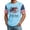Light Blue, variant on Zimjoy Fourth of July Shirts for Men Patriotic Crew Neck Short Sleeve 250 USA Anniversary Shirts USA Flag Spliced Men's Independence Day Shirts, Red 2XL