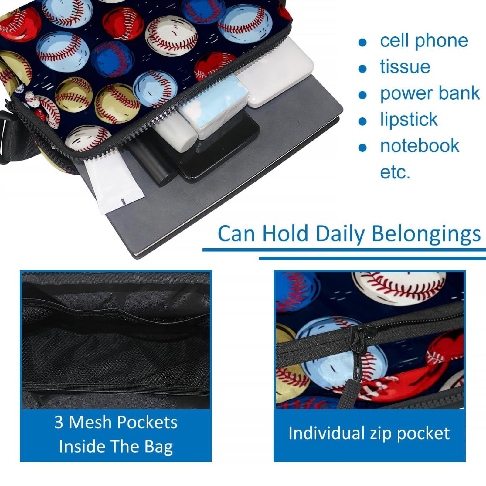 Baseball Lightweight Adjustable Waist Pack with Extension Strap for Unisex, Fanny Packs, Fanny Bag