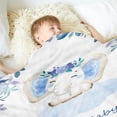 thumbnail image 3 of Kainsy Elephant Baby Blanket, Blue Elephant Blanket Baby Boys, Super Soft Fleece Elepahnt Blankets for Newborns Toddler Boys, Gifts for Baby Boys Baby Shower 30"X40", 3 of 7