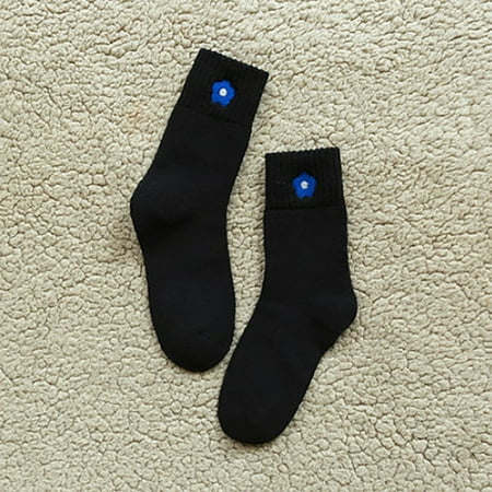 

UDAXB Socks Fashion Home Women Girl Soft Bed Floor Embroidery Flower Sleeping Mid Stockings