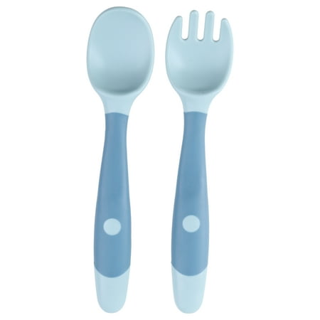 

BYDOT Baby Children Spoon Fork Set Soft Bendable Scoop Fork Tableware Feeding Cutlery