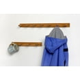 thumbnail image 4 of Spectrum Diversified Wall-Mounted 7 Peg Wood Hook Rack, Hat Organizer & Coat Hanger for Entryway or Closet, Bamboo, 4 of 10