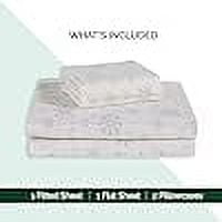 Elegant Comfort - 4 PIECE Holiday Christmas Flannel Cotton Sheet Set, Deep Pocket Fitted - Full, Snowflake Ivory