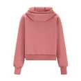 thumbnail image 5 of BSDJILFG Cropped Sweatshirts for Women Full Zip Up Hoodie Athletic Casual Y2K Juniors Jackets, 5 of 6