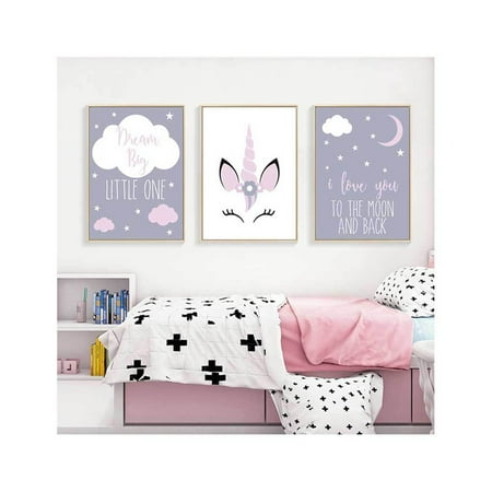 Nordic Poster Baby Girl Nursery Wall Art Printing Kids Room