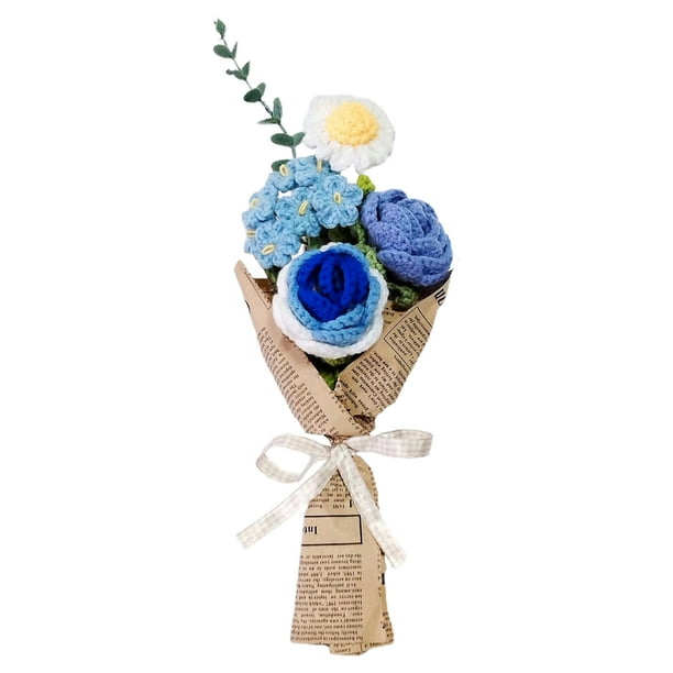Ramo Tejido a Mano Flores Vívidas Simuladas con Hojas Verdes para la Decoración del Hogar la Cocina la Oficina y la Fiesta ANGGREK Otros