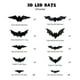 thumbnail image 2 of Three-dimensional Halloween LED Night Light Bats Holiday Party Window Display Garage Decoration PVC Flash Wall Stickers, 2 of 5