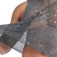 thumbnail image 3 of USNSM Rhinestones Rave Outfits, Sparkly Mesh Tank Tops, Men's Sheer Fishnet Shirt for Music Festival (XS-5XL) Plus Size Black XXXL, 3 of 7