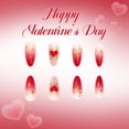 thumbnail image 5 of Yoyauz 48 Valentine's Day Medium Pressure Nail Fake Nail with Love Design Fake Nail Valentine's Day Cute Female Girlfriend Gift, 5 of 9