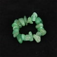 thumbnail image 1 of Nvzi Anillo natural hecho a mano, anillo elástico de grava natural irregular usado a mano (verde), 1 of 5