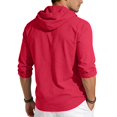 thumbnail image 5 of Hearthz Linen Hooded T Shirts for Man Button Down Long Sleeve Lightweight Hoodie Men Drawstring Lightweight Beach Mens Sweatshirt Wine XL, 5 of 10