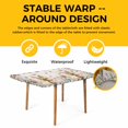 thumbnail image 4 of Easter Table Cloths for 3 Foot Rectangle Tables, Spring Bunny Butterfly Botanical Wooden Grain Patio Waterproof Elastic Fitted Tablecloths, Washable Rectangular Table Cover for Camping, 4 of 8