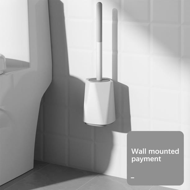 facefd Wall Mount Toilet Brush Holder Set Cleaning Tool 360 Degree Scrub Closestool Dead Angle