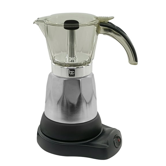Bene Casa Silver Portable Electric Espresso Maker/Cafetera, 3-6 Cups/Shots