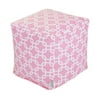 Majestic Home Goods Decorative Soft Pink Links Small Cube Ottoman