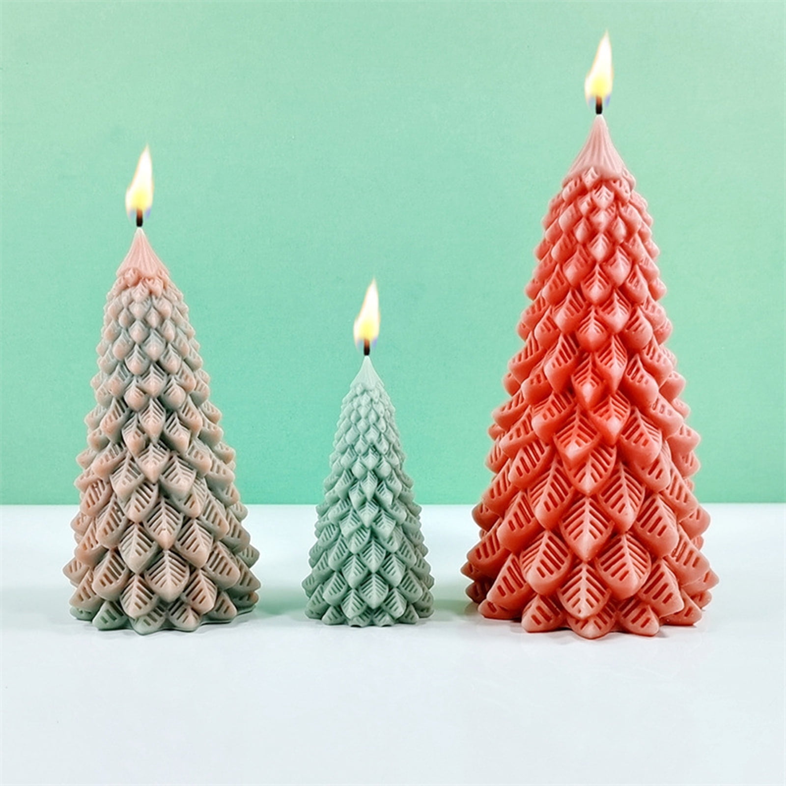 3D Christmas Tree Silicone Mold Aromatherapys Gypsum Soap Resin Cake Baking Molds Home Decor Festival Gifts