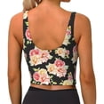 thumbnail image 3 of Lsque Rose Flowers Printed Women'S Sports Bra, Compression, Moisture Wicking, High-Impact Sports Bra For Women,Supportive sports bra-Large, 3 of 9