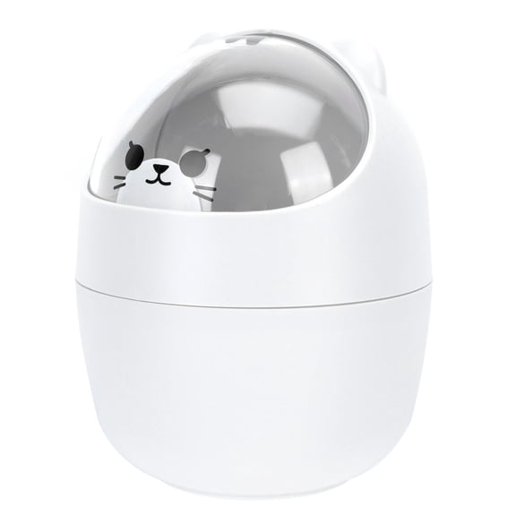 IMIKEYA 1Pc Lovely Animal Desktop Trash Bin Grey Plastic Waste Container