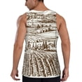 thumbnail image 3 of Easygdp Vineyard Landscape 1 Men's Tank Top, Sleeveless Muscle T Shirts, Breathable, Quick-Dry, Loose for Gym, Running, Fitness - Large, 3 of 9