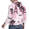 thumbnail image 6 of Sikiie Eiffel Tower and Butterflies Men's Hoodie, Essentials Hoodie, Sweatshirt, Pullover Hooded Sweatshirt for Men-Small, 6 of 7