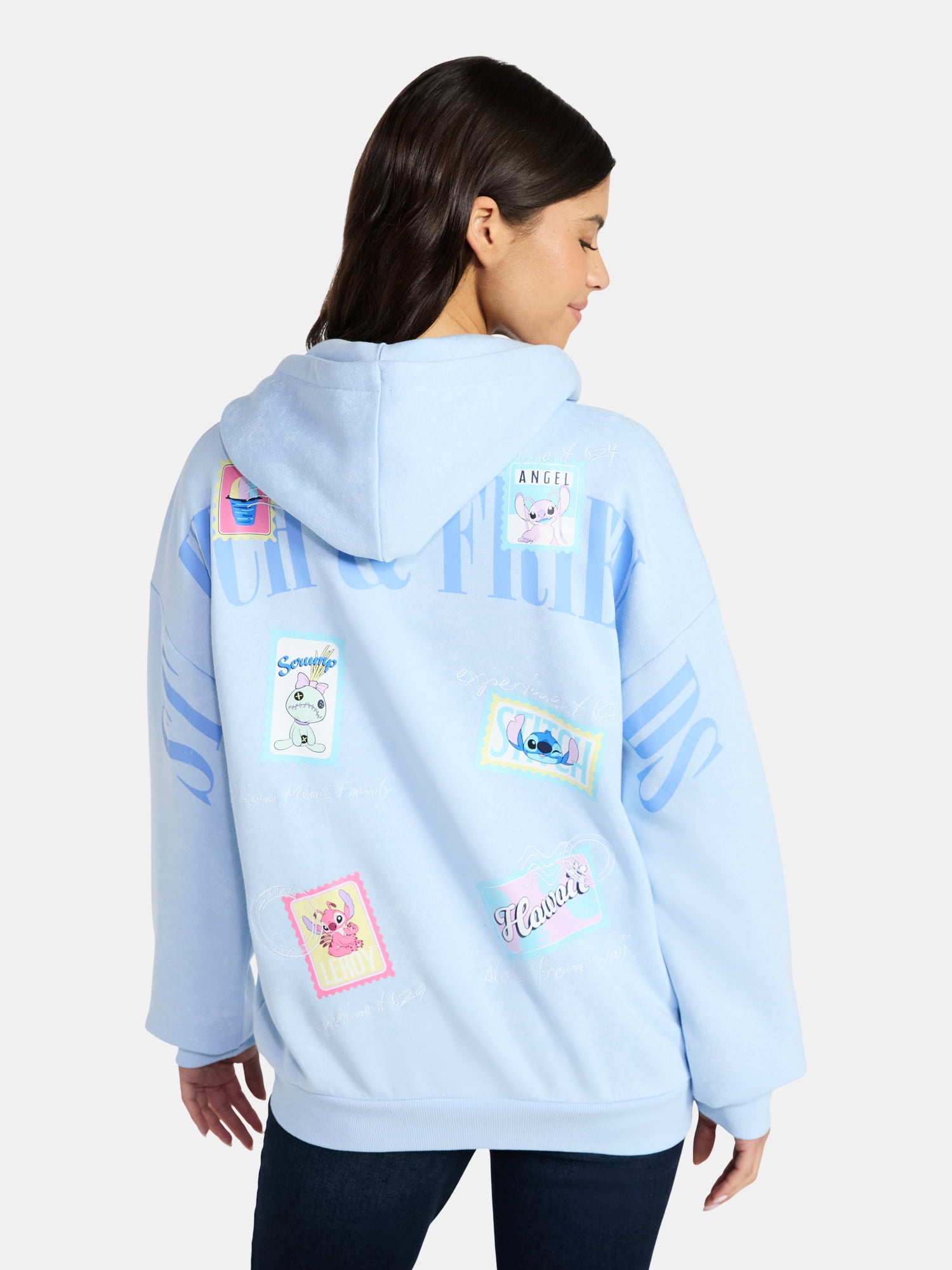 Stitch Womens AOP Zip Hoodie, Sizes 1X-4X