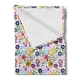 thumbnail image 2 of Floral Soft Flannel Fleece Blanket, Image of Colorful and Translucent Flowers with Ornamental Art in Continuous Pattern, Cozy Plush for Indoor and Outdoor Use, 50" x 70", Multicolor, by Ambesonne, 2 of 5