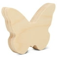 thumbnail image 3 of Wooden Butterfly Cutout 4-inch, 1/2 inch Thick, Pack of 3 Unpainted Cutouts for Crafts & Spring Tiered Tray Decor Set, by Woodpeckers, 3 of 7