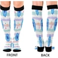 thumbnail image 2 of GZHJMY 1Pair Fashion Print Compression Socks for Women Men, Knee High Stockings for Athletic Sports,Running,Travel, 2 of 7