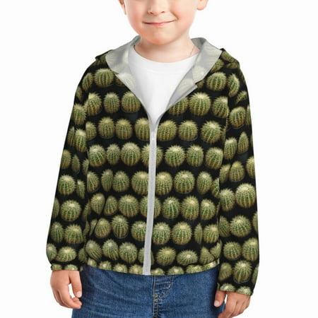 

Gaeub Cactus Farmland Print Athletic Sun Protection Hoodie for Kids Long Sleeve Outdoor UV Shirt Running Fishing Top for Boys Girls-4 Years