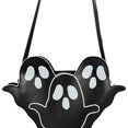 thumbnail image 2 of Ghost Bag Mujer Dibujos animados PU Cuero Diablo Halloween Casual Negro, 2 of 8