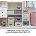 thumbnail image 4 of JMYHOAM Storage Containers Cotton and Linen Cloth Covered Storage Box Clothing and Debris Storage Artifacts Household Daily Collapsible Washing Box Home and Storage, 4 of 4