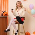 thumbnail image 6 of Halloween Thigh High Stockings for Women Over The Knee Socks with Elegant Bow Detail Stretchy Solid Color Costume Hosiery Perfect for Cosplay Halloween Parties and Dress Up A, 6 of 6