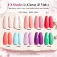 thumbnail image 3 of Morovan 10-Color Macaron Gel Nail Polish Set,with Base & Top Coat for for All Season DIY Home Manicure Kit, 3 of 9