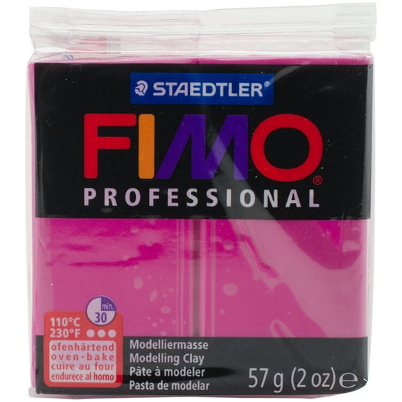 Fimo Professional Soft Polymer Clay 2Oz-True Magenta