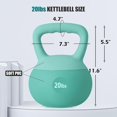 thumbnail image 6 of Soges 20 lbs ShockProof Soft Kettlebell, Green, 6 of 8