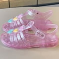 thumbnail image 2 of Gvdentm Girls Sandals Jelly Flats Shoes, Dress Up Sandals Birthday Party for Little Girls, Toddler or Kids(Pink,1), 2 of 4