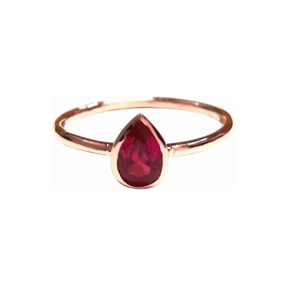 Natural Ruby Ring, AAA Ruby Gemstone Ring, July Birthstone, Designer Ring, Womens Ring, Gold Micron, 925 Sterling Silver, Statement Ring, Dainty Minimalist Stacking jewelry, Mother's day Gift Ring