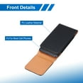 thumbnail image 3 of Phone Belt Holder Case for 5.5-6.2" Cell Phones, Vertical Leather Phone Belt Pouch, Black, 3 of 4