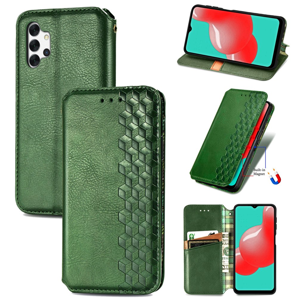 Galaxy A32 5g Case Premium Pu Leather Tpu Wallet Cover With Card Holder Kickstand Hidden