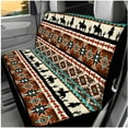 thumbnail image 3 of HUIACONG Western Car Seat Covers Full Set Aztec Cowboy Car Accessories Seat Covers Front and Back with Steering Wheel Cover Armrest Cover Seat Belt Pads Headrest Cover Coasters Keychain Universal Fit, 3 of 8