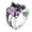 Silver Purple Stone, variant on Men's Stainless Steel Monster Claw Wrap Square Gemstone Ring Gothic Hollow Biker Finger Jewelry Silver Purple Stone Size 11